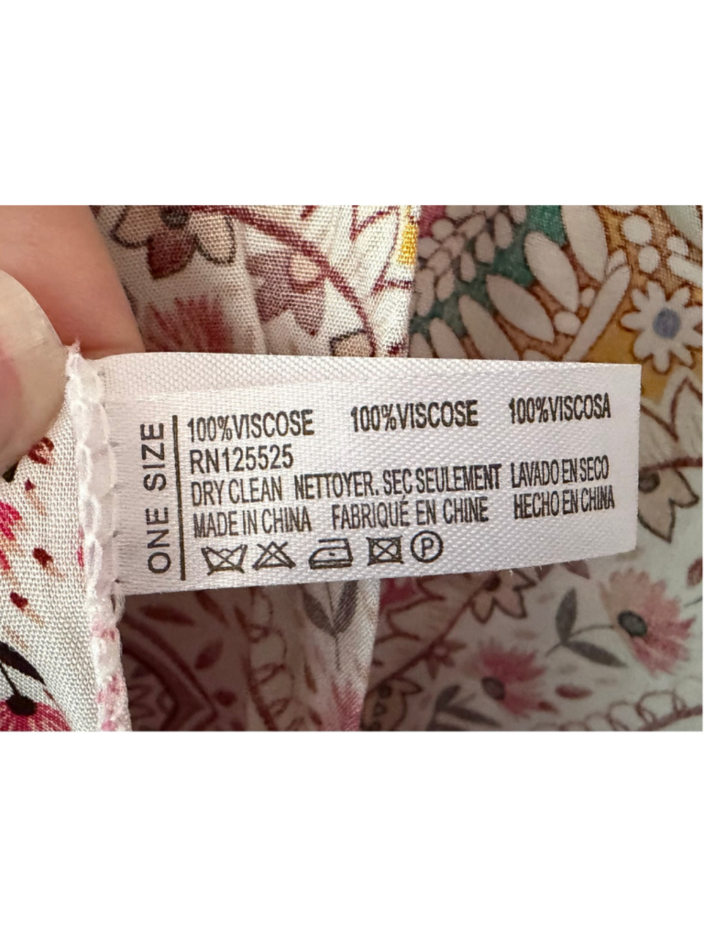 🇺🇸 Women's Unbranded Paisley Tassel Kimono Coverup One Size White Pink - Picture 3 of 6